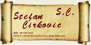 Stefan Ćirković vizit kartica